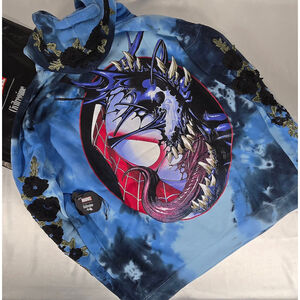 Civil Regime x Marvel Spider-Man Ghost Spider Gwen & Venom Marble Rose Hoodie